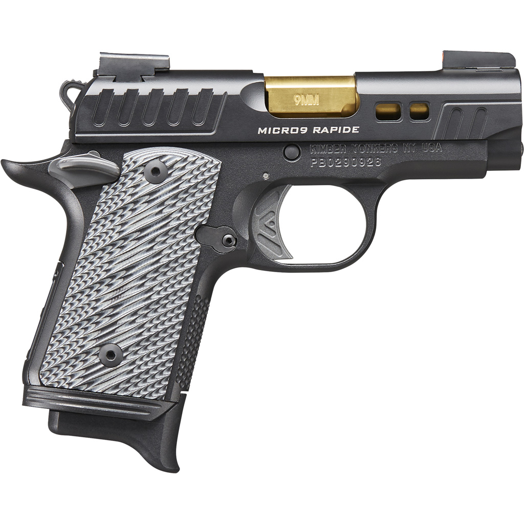 Kimber Micro 9 Rapide Pistol 9mm 3.15 in. Black KimPro II  7 rd.-img-0