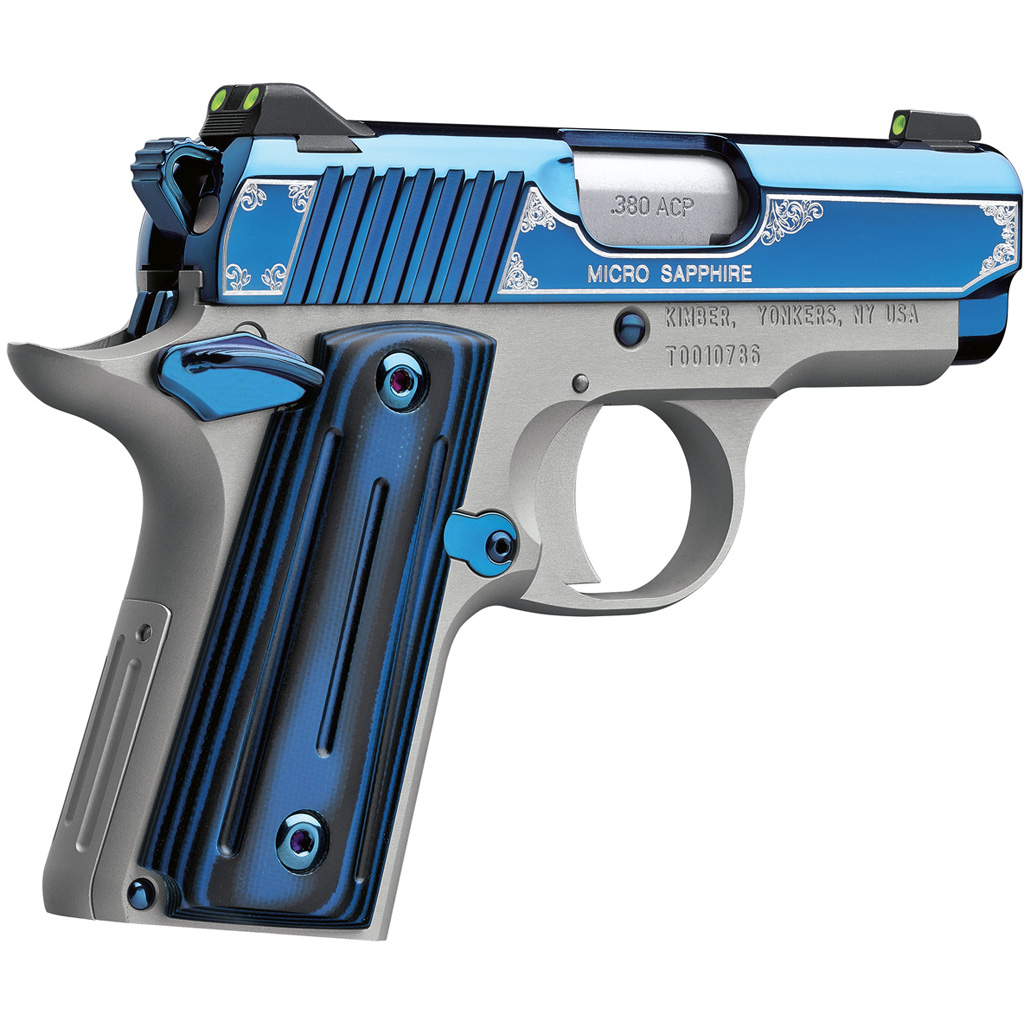 Kimber Micro Sapphire Pistol 380 ACP 2.75 in. Bright Blue 7 rd.-img-0