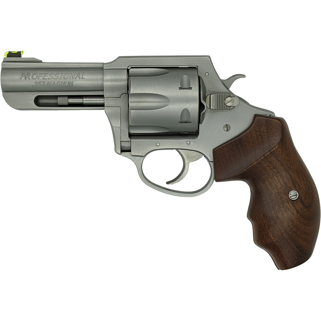 Charter Arms Professional V Revolver 357 mag Stainless Wood Grip Single-img-0