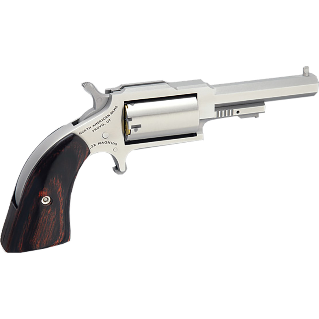 NAA The Earl Sheriff Mini-Revolver 22 WMR Stainless/Rosewood 2.5 in. 5 rd.-img-0
