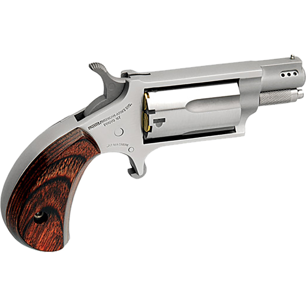 NAA 22MSP Mini-Revolver 22 WMR Stainless/Ported Rosewood 1.13 in. 5 rd.-img-0