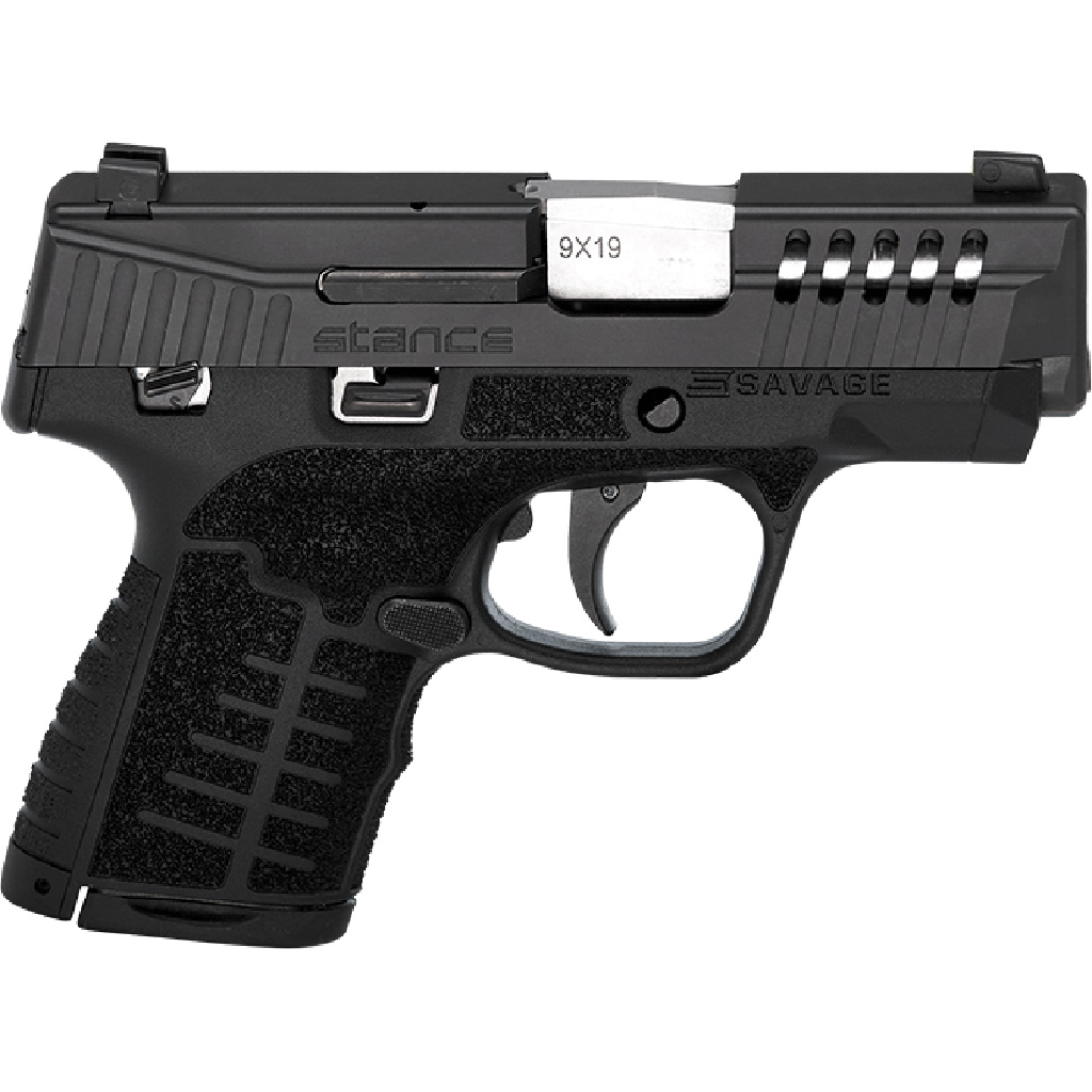 Savage Stance MC9MS Pistol 9mm 3.2 in. Black NS 7+1/8+1 rd.-img-0