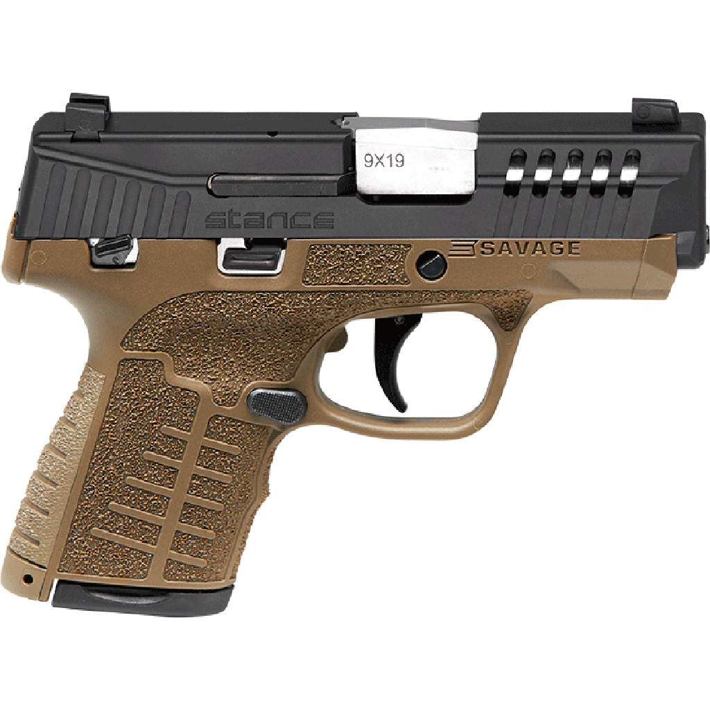 Savage Stance MC9MS Pistol 9mm 3.2 in. FDE NS 7+1/8+1 rd.-img-0