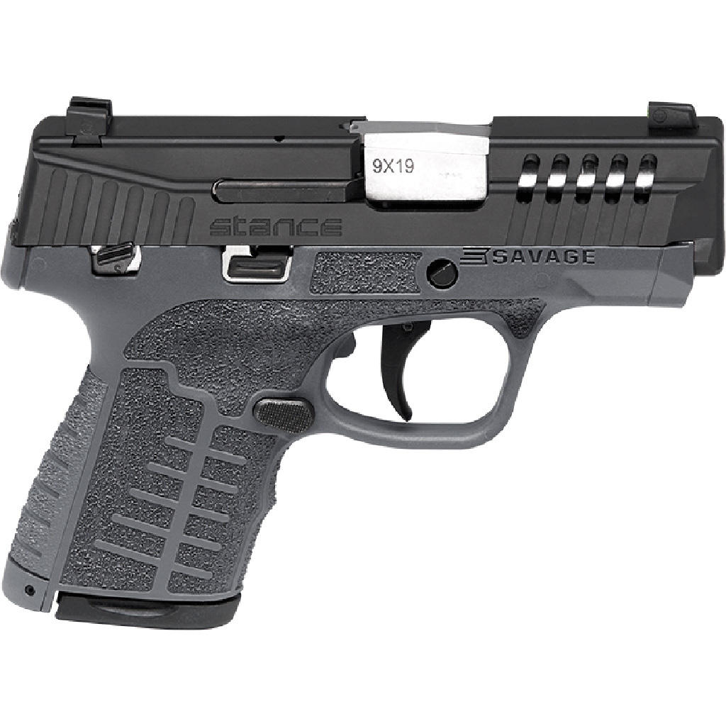 Savage Stance MC9MS Pistol 9mm 3.2 in. Grey NS 7+1/8+1 rd.-img-0