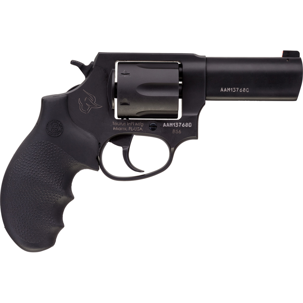Taurus 856 Revolver 38 Spl. 3 in. Black Stainless Hogue Grip 6 rd.-img-0
