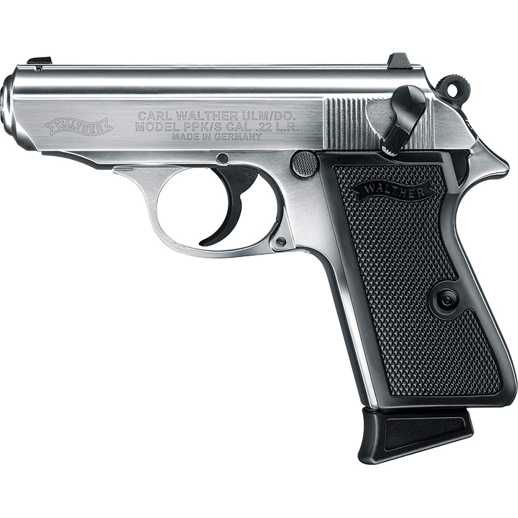 Walther PPK/S Pistol 22 LR. 3.3 in. Nickle 10 rd.-img-0