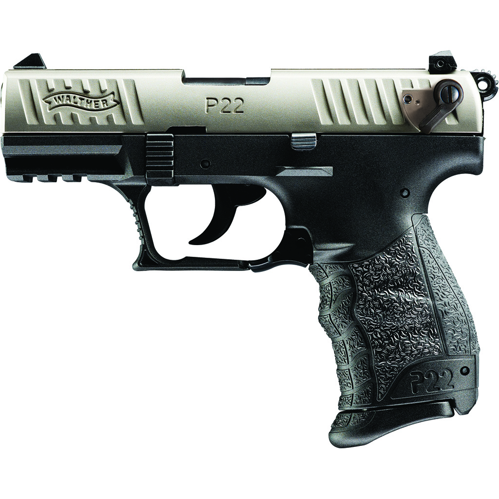 Walther P22Q Pistol 22 LR. 3.42 in. Nickel 10 rd.-img-0