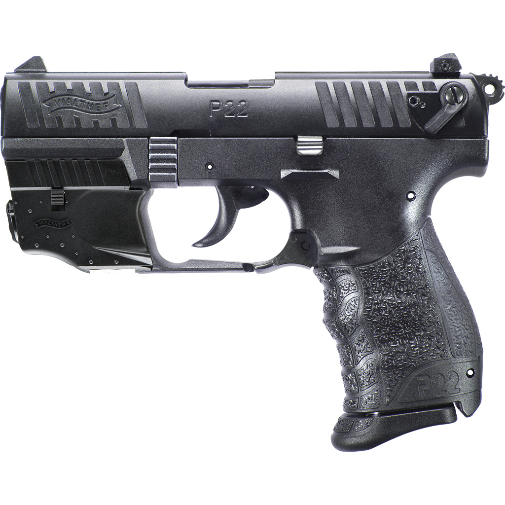 Walther P22Q Pistol 22 LR. 3.42 in. Black 10 rd. Laser-img-0