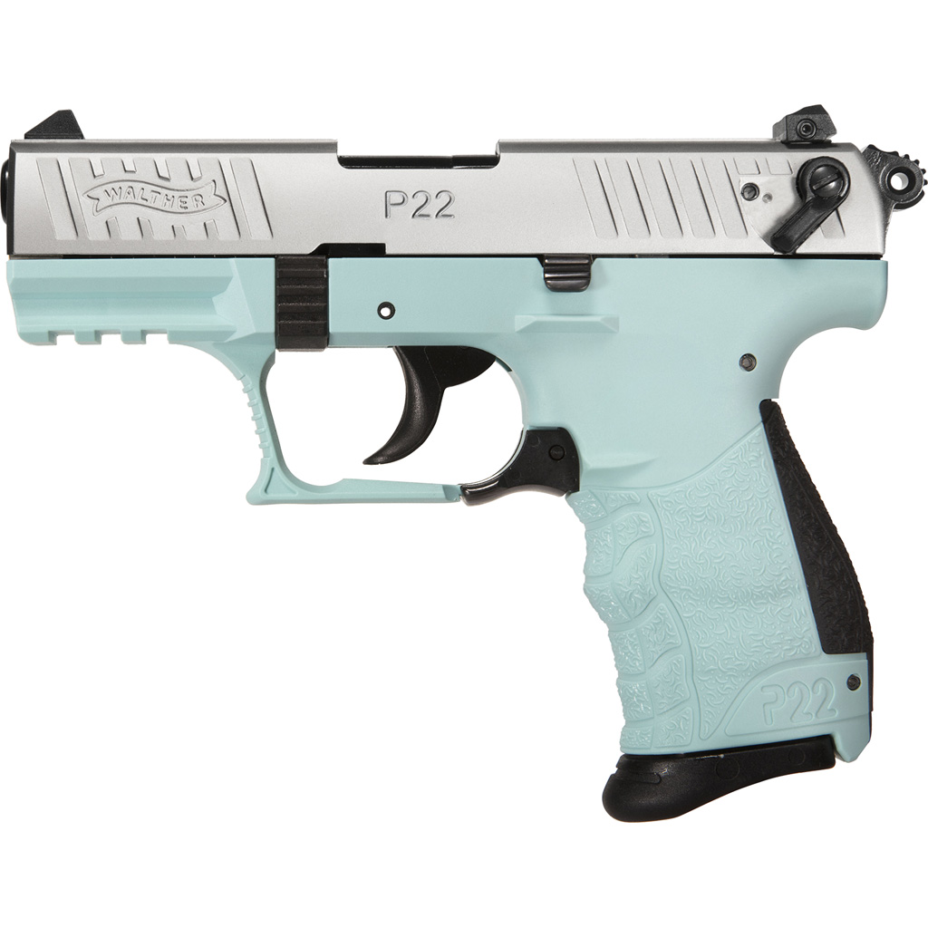 Walther P22Q Pistol 22 LR. 3.42 in. Angel Blue 10 rd.-img-0