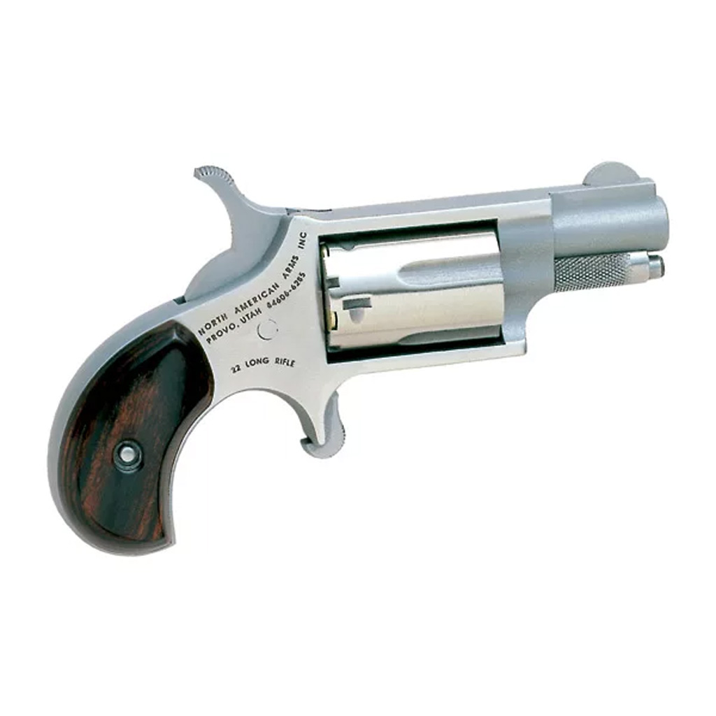 NAA 22LR Mini-Revolver 22 LR Stainless/Matte Wood 1.13 in. 5 rd.-img-0