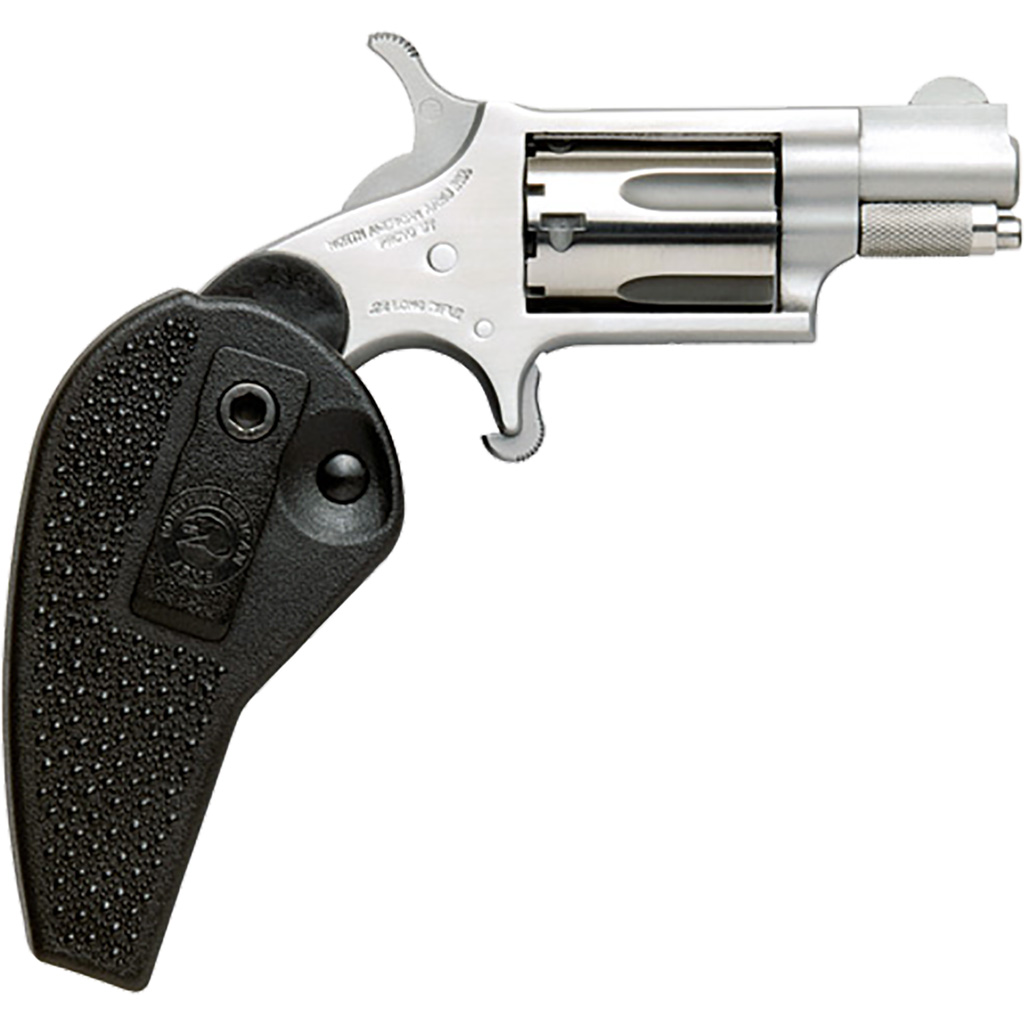 NAA 22LRHG Mini-Revolver 22 LR Stainless/Black Holster Grip 1.13 in. 5 rd.-img-0