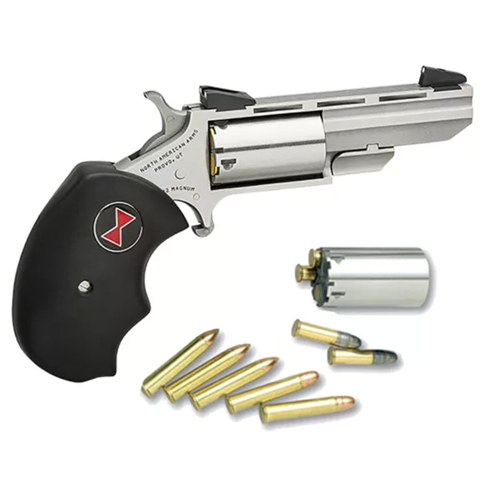 NAA Black Widow Revolver Combo 22 LR/.22 WMR Stainless/Black 2 in. 5 rd.-img-0