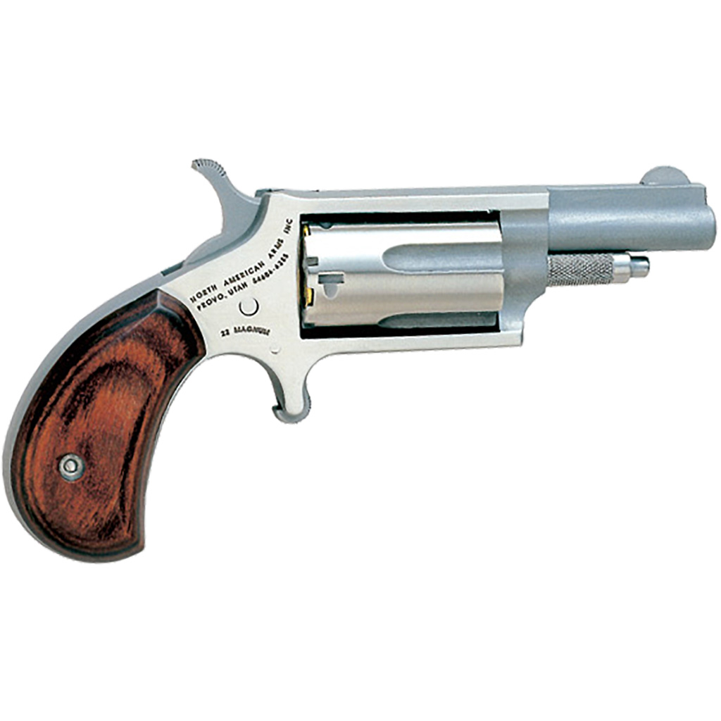 NAA 22M Mini-Revolver 22 WMR Stainless/Rosewood 1.63 in. 5 rd.-img-0