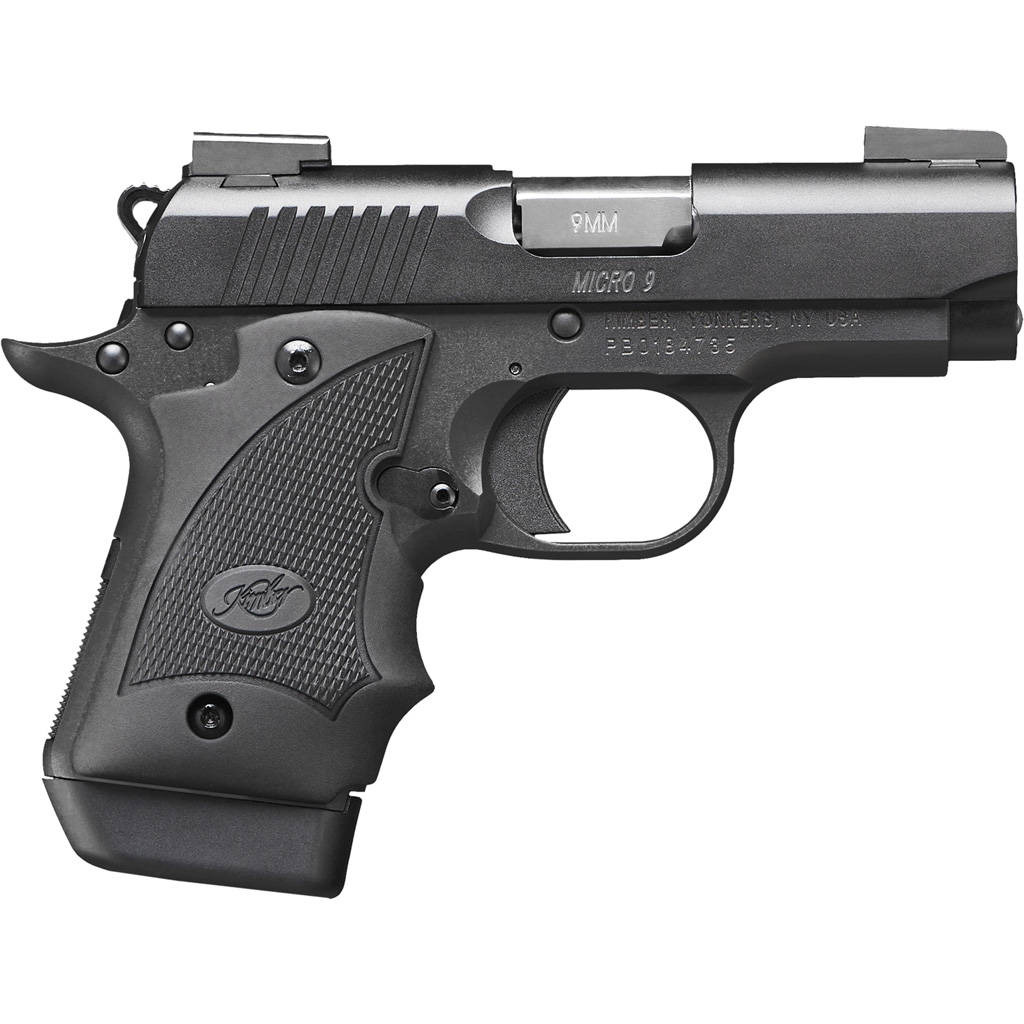Kimber Micro 9 Pistol 9 mm 3.15 in. Matte Black 7+1 rd. w/ Hogue Grip-img-0